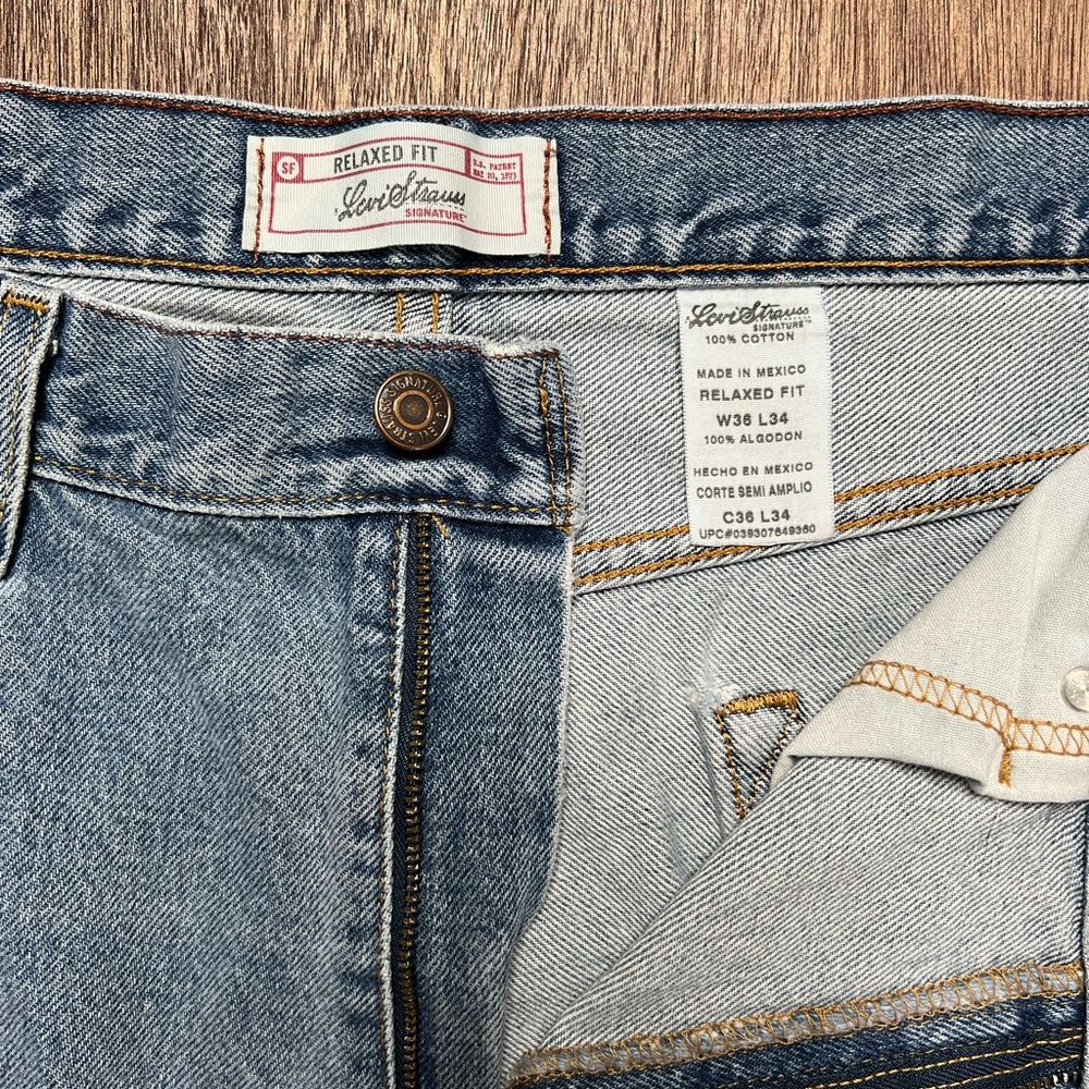Signature by Levi Strauss Western Relaxed Fit Jeans 36x34 - Picture 2 of 9